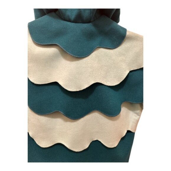 Toddler Girls Teal & Blue Hooded Owl Jacket - size 4T - Picture 5 of 8